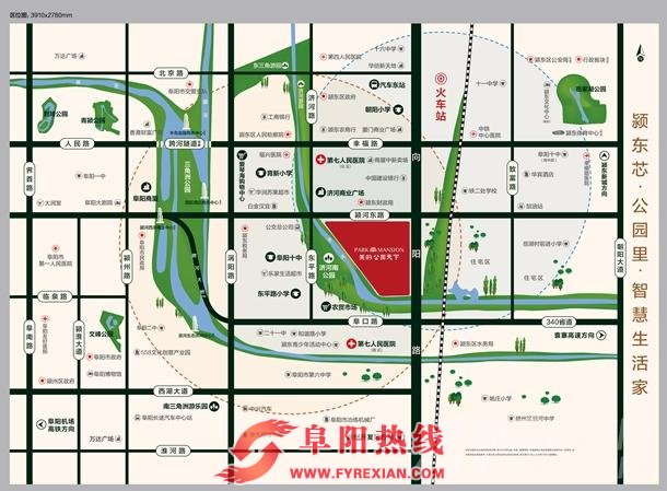 美的公园天下项目区位示意图