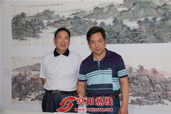 中国山水画名家黄天登做客太和书画艺术交流中心