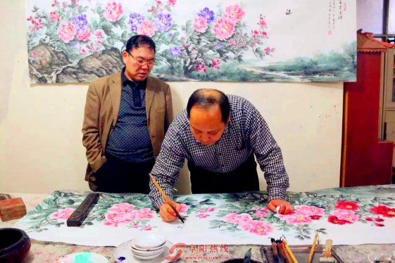 著名画家李贵富做客太和书画艺术交流中心