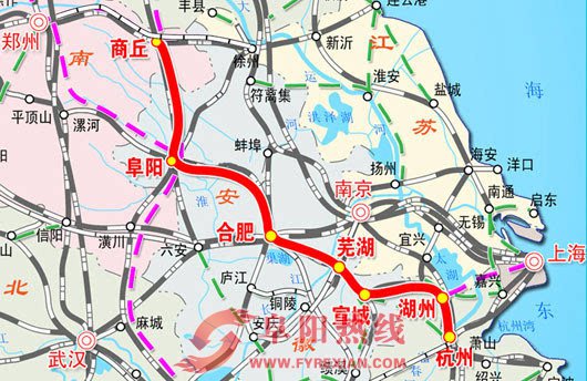 商合杭铁路将全面开建 阜阳到宁波只需要四小时