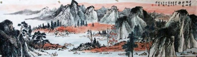 中国著名女山水画家方染之:山水画意境美奂  凝聚东方元素