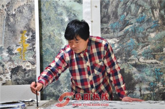 著名画家孙虎做客太和书画艺术交流中心