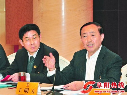 王明方参加省政协十一届一次会议联组讨论